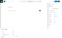 Page screenshot: Add New Page &lsaquo; Test site &mdash; WordPress