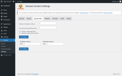 Page screenshot: Verowa &rarr; Settings &rarr; Agenda filter