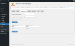 Page screenshot: Verowa &rarr; Settings &rarr; Agenda filter