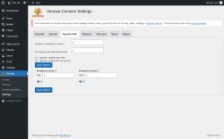 Page screenshot: Verowa &rarr; Settings &rarr; Agenda filter