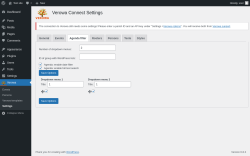 Page screenshot: Verowa &rarr; Settings &rarr; Agenda filter