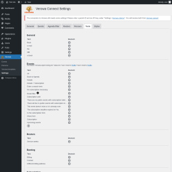 Page screenshot: Verowa &rarr; Settings &rarr; Texte