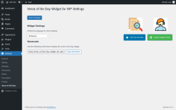 Page screenshot: Settings → Verse of the Day