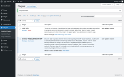 Page screenshot: Plugins ‹ Test site — WordPress