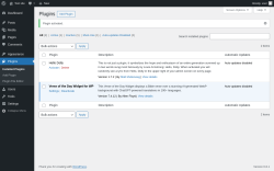 Page screenshot: Plugins ‹ Test site — WordPress