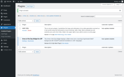 Page screenshot: Plugins ‹ Test site — WordPress