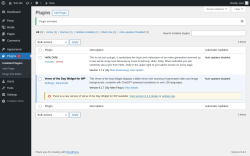 Page screenshot: Plugins ‹ Test site — WordPress