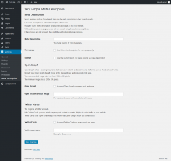 Page screenshot: Settings → Meta Description