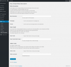 Page screenshot: Settings → Meta Description