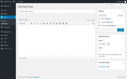 Page screenshot: Add New Page ‹ Test site — WordPress