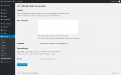 Page screenshot: Settings → Meta Description