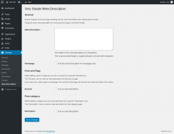 Page screenshot: Settings → Meta Description
