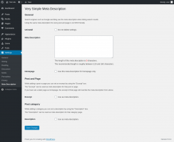 Page screenshot: Settings → Meta Description