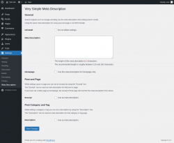 Page screenshot: Settings → Meta Description