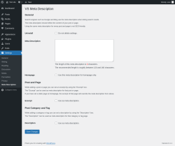 Page screenshot: Settings → Meta Description
