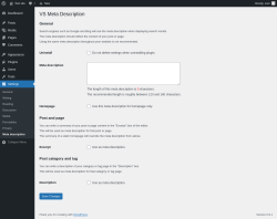 Page screenshot: Settings → Meta description