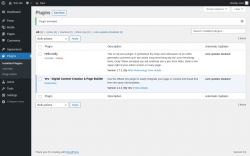 Page screenshot: Plugins &lsaquo; Test site &mdash; WordPress