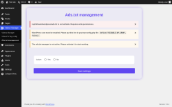 Page screenshot: Videoo Manager &rarr; Ads.txt management