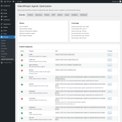 Page screenshot: Settings &rarr; Agentic Optimization