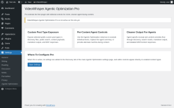 Page screenshot: Settings &rarr; Pro