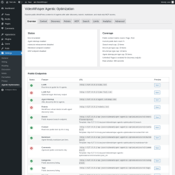 Page screenshot: Settings &rarr; Agentic Optimization