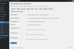Page screenshot: Settings &rarr; Agentic Optimization &rarr; 
						Search					