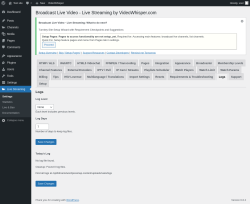 Page screenshot: Live Streaming &rarr; Logs