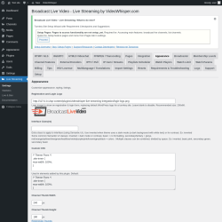 Page screenshot: Live Streaming &rarr; Appearance