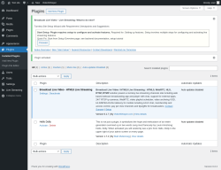 Page screenshot: Plugins &lsaquo; Test site &mdash; WordPress