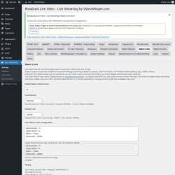 Page screenshot: Live Streaming → Watch Limit