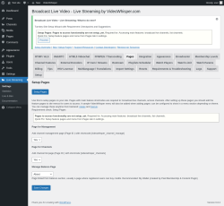 Page screenshot: Live Streaming → Pages
