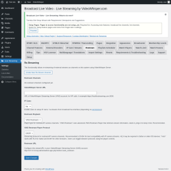 Page screenshot: Live Streaming → Restream
