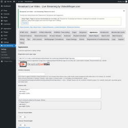 Page screenshot: Live Streaming → Appearance