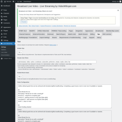 Page screenshot: Live Streaming → Tips