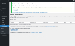 Page screenshot: Live Streaming → Statistics