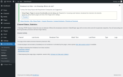 Page screenshot: Live Streaming → Statistics