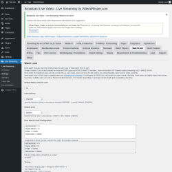 Page screenshot: Live Streaming → Watch Limit