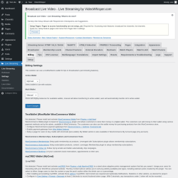 Page screenshot: Live Streaming → Billing