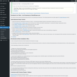 Page screenshot: Live Streaming → Documentation