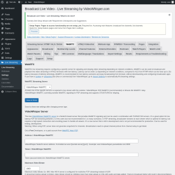 Page screenshot: Live Streaming &rarr; WebRTC