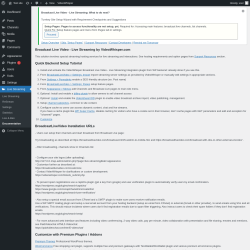 Page screenshot: Live Streaming &rarr; Documentation
