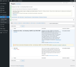 Page screenshot: Plugins &lsaquo; Test site &mdash; WordPress
