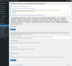 Page screenshot: Live Streaming &rarr; Pages
