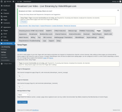 Page screenshot: Live Streaming &rarr; Pages