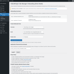 Page screenshot: VideoWhisper Site Manager &rarr; Onboarding