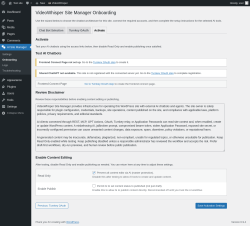 Page screenshot: AI Site Manager &rarr; Onboarding &rarr; Activate