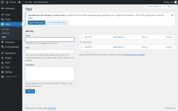 Page screenshot: Pages &rarr; Tags