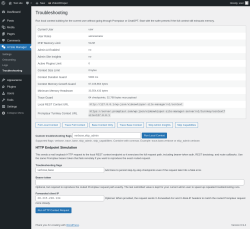 Page screenshot: AI Site Manager &rarr; Troubleshooting