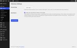 Page screenshot: Directory &rarr; Settings