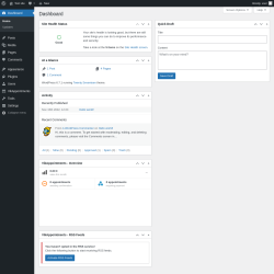 Page screenshot: Dashboard ‹ Test site — WordPress